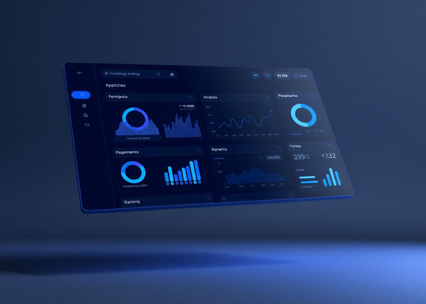Dark analytics dashboard interface designed by Design Web LVP